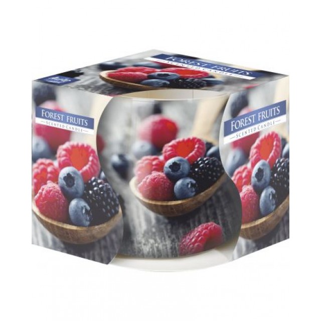 Lumanare Parfumata Pahar Imprimat Fructe Padure