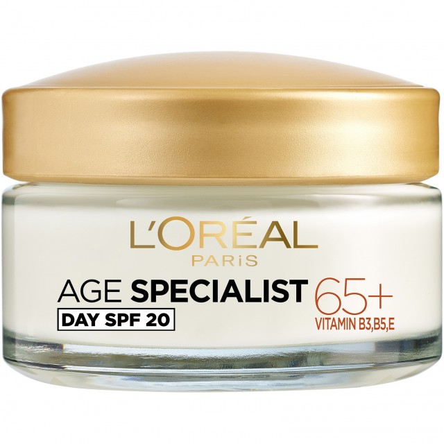 Crema antirid pentru fata L'Oreal Paris Age Specialist 65+ de zi, 50 ml
