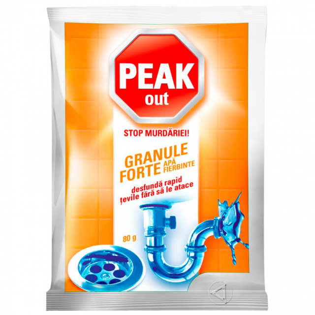 Granule Desfundat Tevi Peak Out  Forte  Apa fierbinte, 80g Granule Desfundat Tevi Peak Out  Forte  Apa fierbinte, 80g