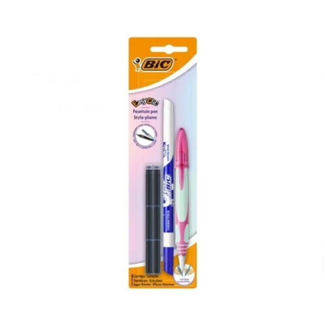 Stilou Easy Clic Standard cu Pic si 6 rezerve. Roz/Albastru Stilou Easy Clic Standard cu Pic si 6 rezerve. Roz/Albastru