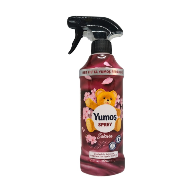 Spray pentru incaperi, haine, mobilier si tapiterie parfum  Yumos, Sakura, 450 ml