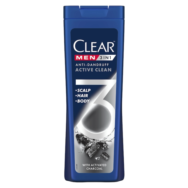 Sampon Clear Men 3in1 Active Clean, 360 ml Sampon Clear Men 3in1 Active Clean, 360 ml