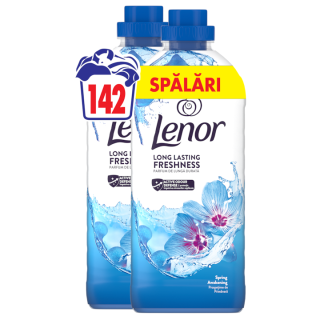 Pachet Balsam De Rufe Lenor Spring Awakening, 2x 1.491L, 142 spalari