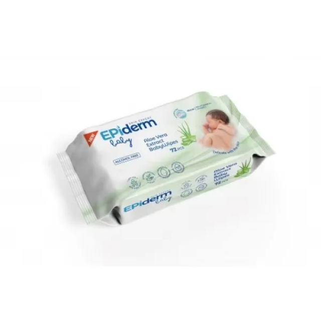 Servetele Umede Epiderm Baby Aloe Vera 72 bucati Servetele Umede Epiderm Baby Aloe Vera 72 bucati