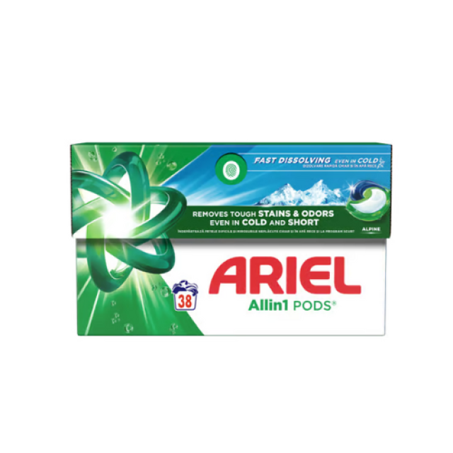 Detergent Capsule Ariel Alpine 38 bucati  Detergent Capsule Ariel Alpine 38 bucati