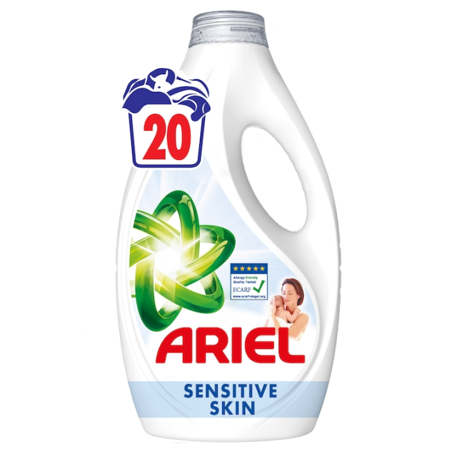 Detergent de rufe lichid Ariel Sensitive 900ml 20 Spalari
