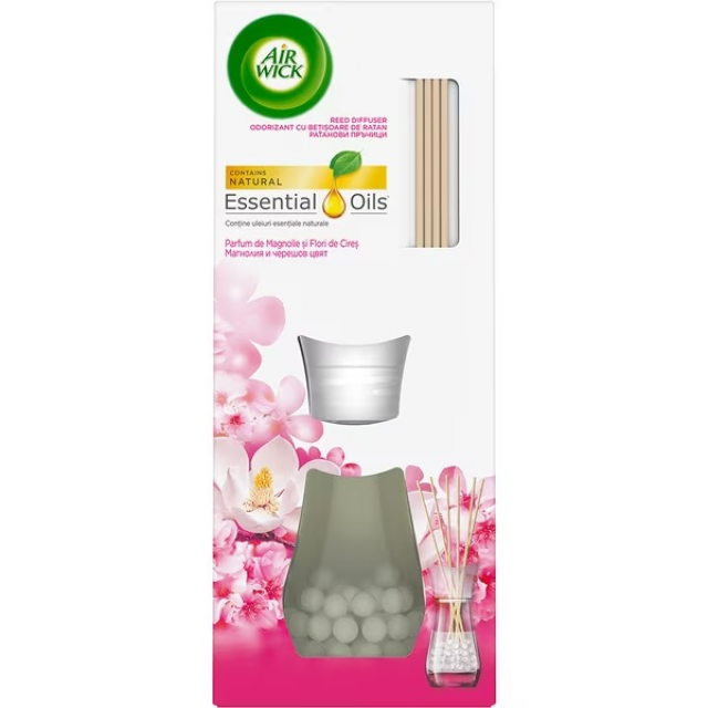 Odorizant de camera Air Wick Reed Diffusers magnolie si flori de cires, 25 ml