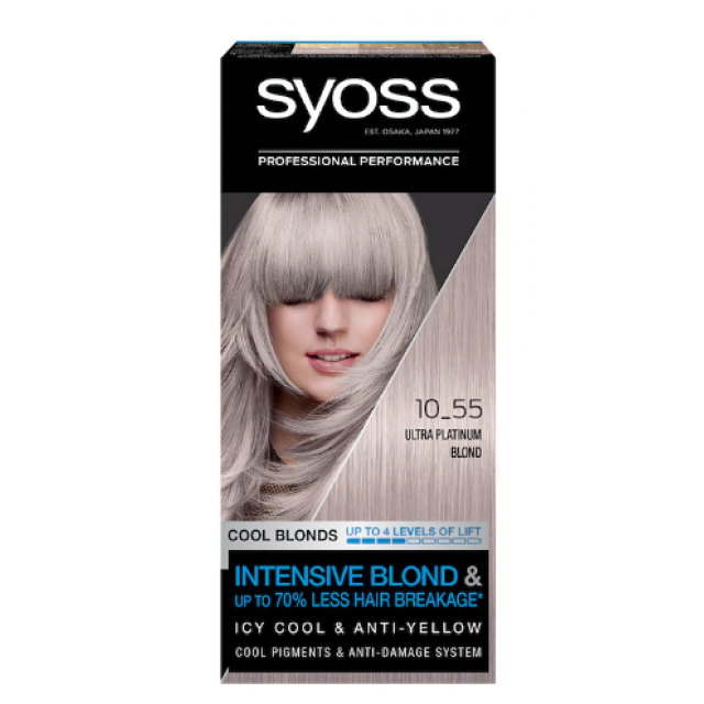 Vopsea par permanenta Syoss Cool Blonds 10-55 Ultraplatinum Blond 15 ml