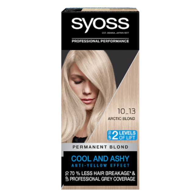 Vopsea par permanenta Syoss Cool and Ashy Blond Rece si cenusiu 10-13 Blond Arctic 115 ml