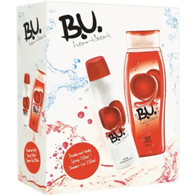Set cadou B.U. Heart Beat  Dodorant 150 ml si Gel Dus 250 ml